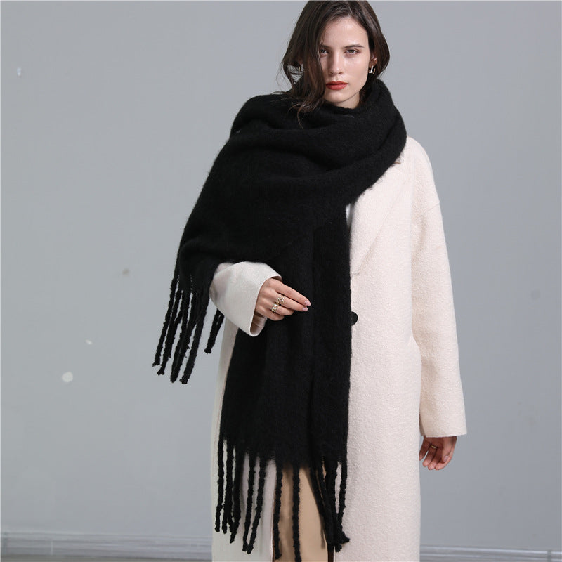 Extended Cashmere-like Solid Color Scarf